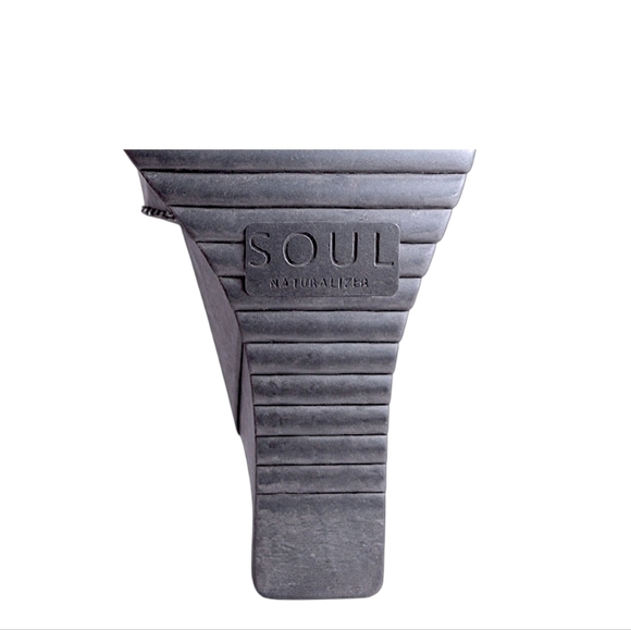 Soul Naturalizer Hudson Black Wedge Ankle Boots Booties 8.5 Zip - Picture 11 of 11